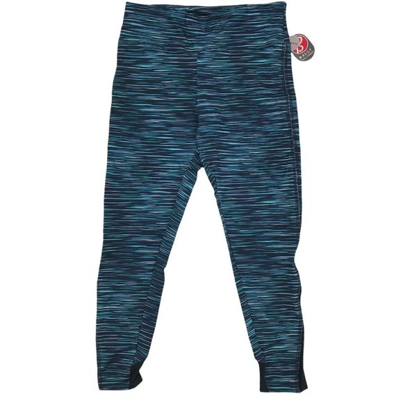 Bally Total Fitness Womens High Rise Blue Skinny Active 27 In Leggings Size XL - Picture 2 of 10